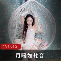 美轮美奂！月暖如梵音，超美女神的实战1.01G300P4V视频