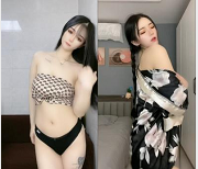 快手网红以曼首次露脸，精选萌妹美颜8字柰身材