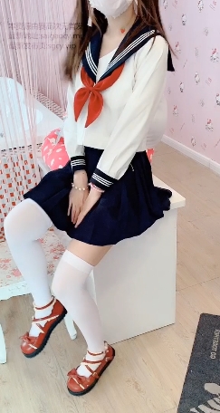 赛高酱JK水手服作品合集：网红妹子苗条白嫩精选