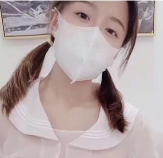 虎牙女神米米双马尾JK风格发夹