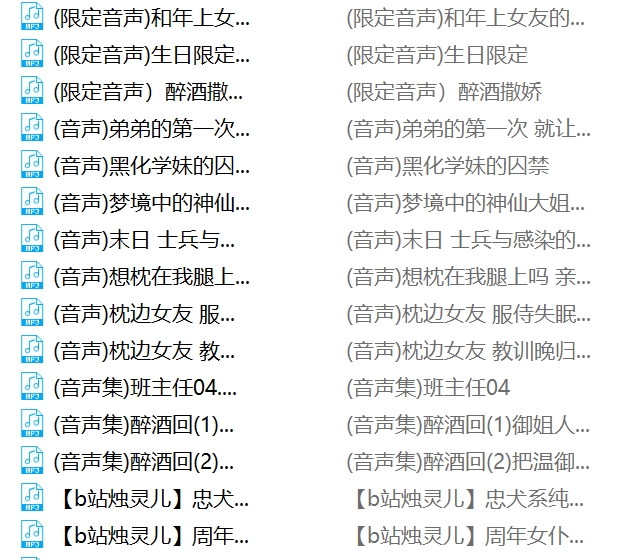 B站烛灵儿26G合集120部小辣椒
